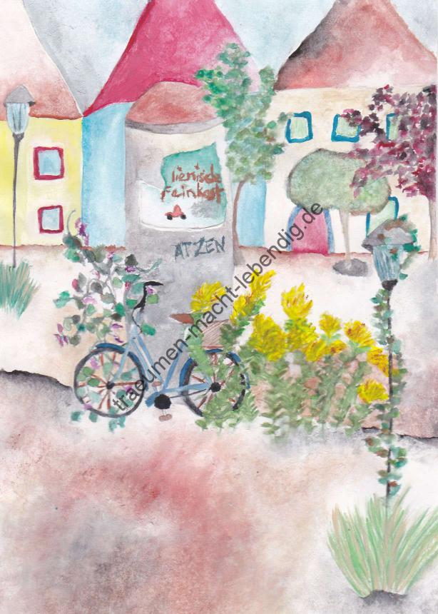 Postkarten mit Aquarell-Malerei kaufen: Motiv Stadtnatur